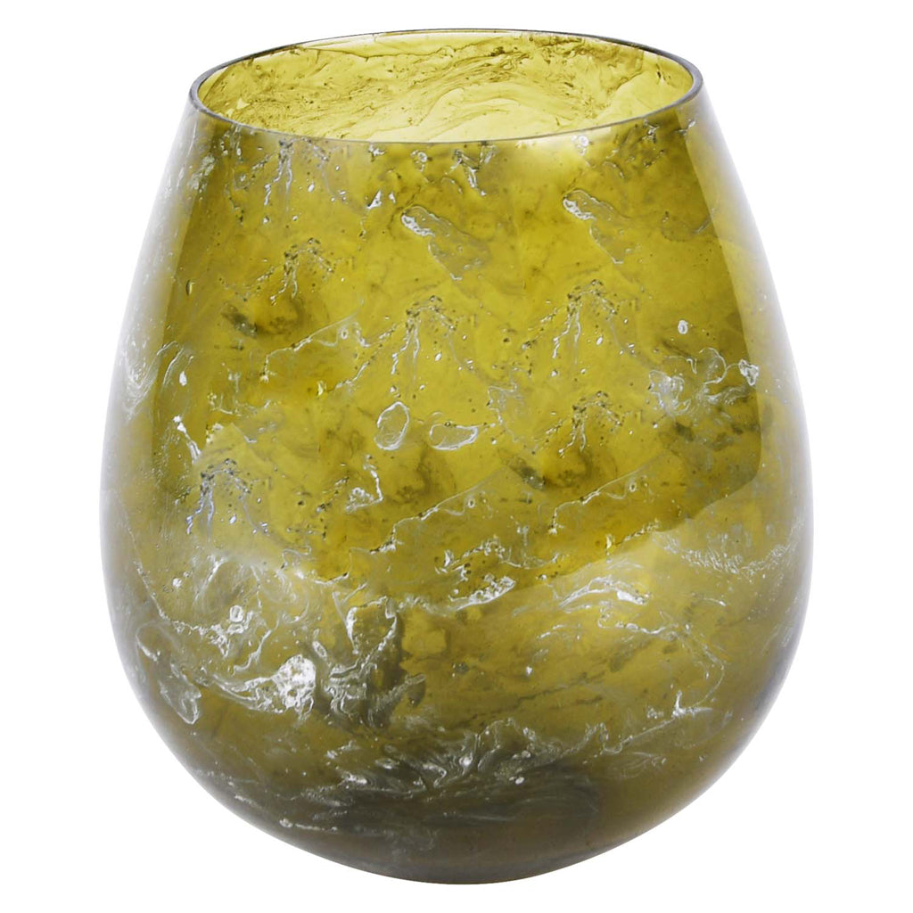 Glazen theelichthouder marble