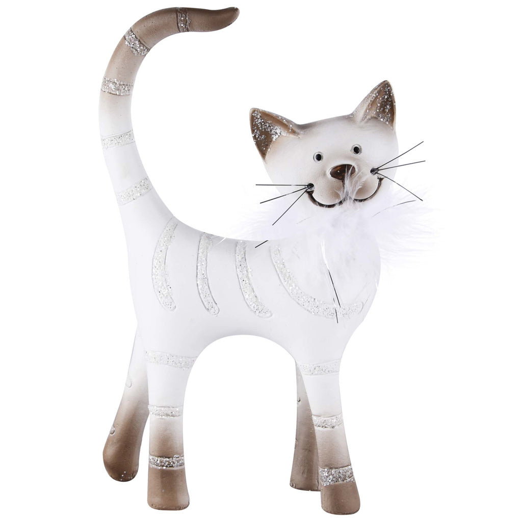 Pluizige poes staand