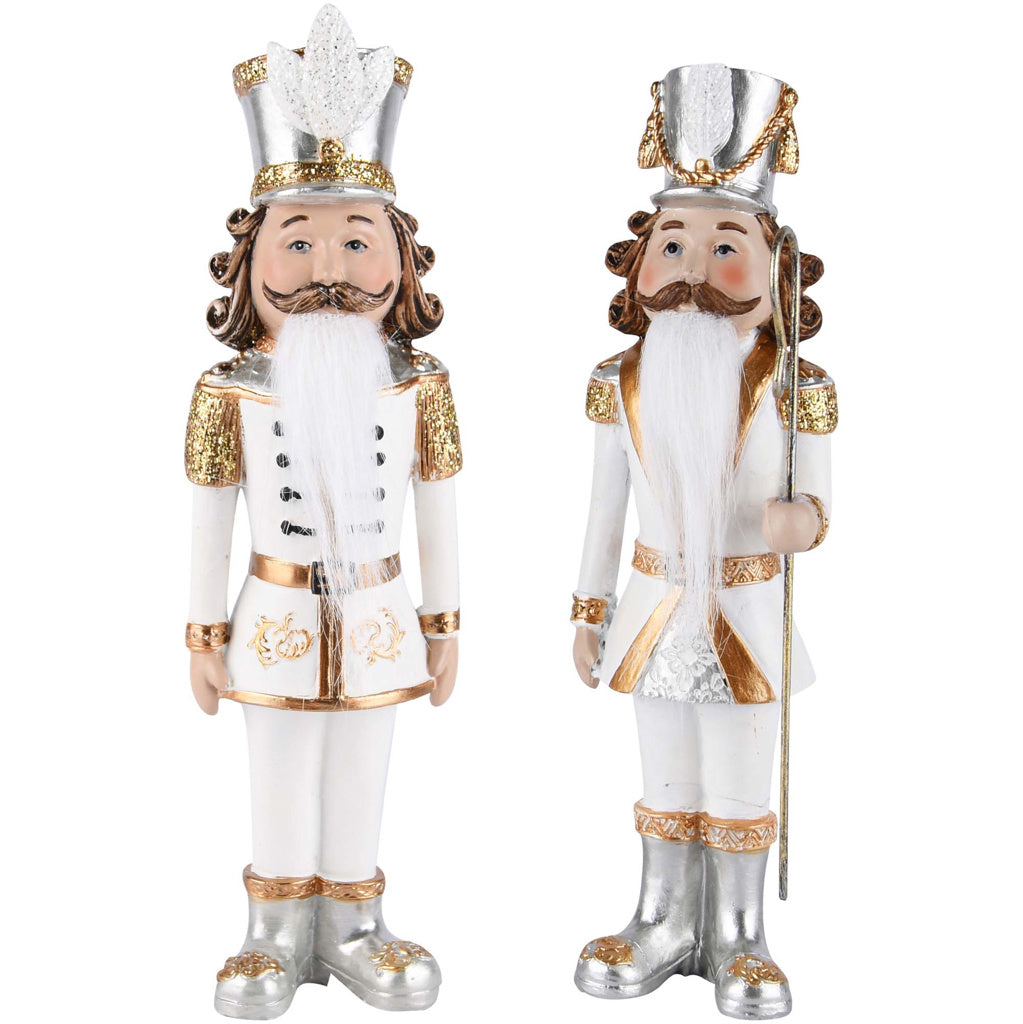 Set van twee witte notenkrakers