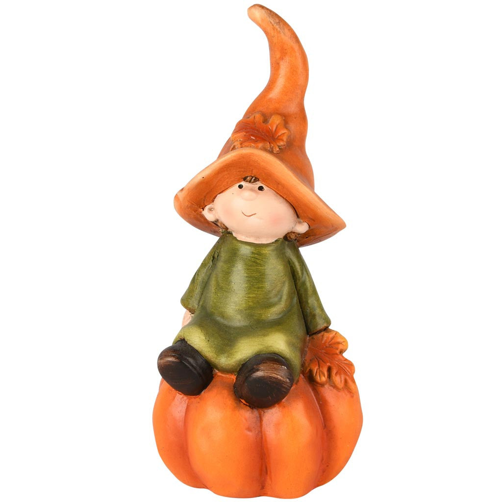 Herfstkindje op pompoen