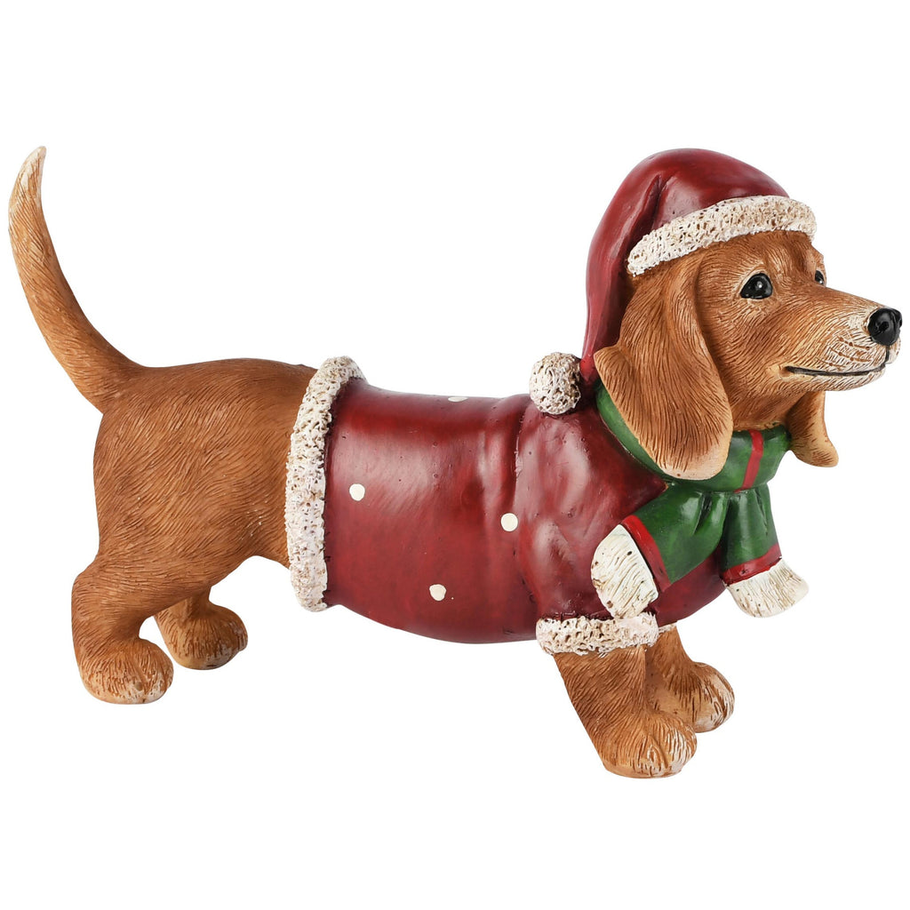 Teckel in kerstsfeer