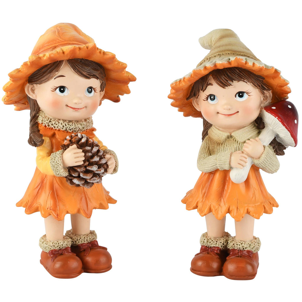 Set van twee herfstmeisjes